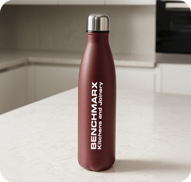 Benchmarx branded thermal drinks bottle