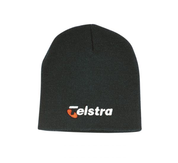 Promotional Roll Down Beanie Hat-black