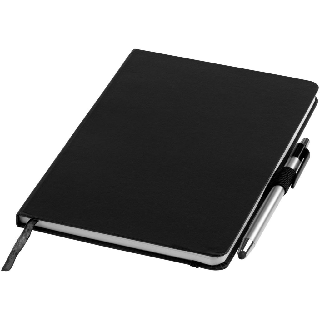 Crown A5 notebook with stylus ballpoint pen - JSM Brand Exposure