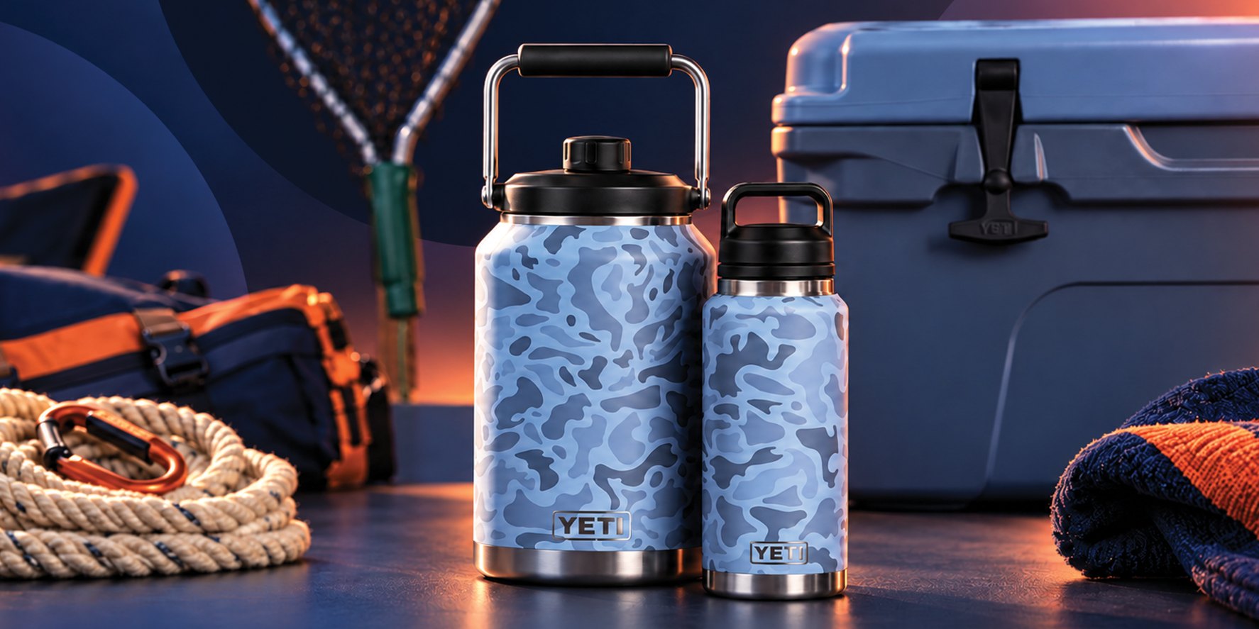 Shelving of branded outdoor and drinkware products