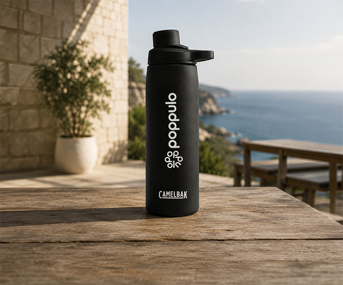 Poppulo branded Camelbak drinks bottle