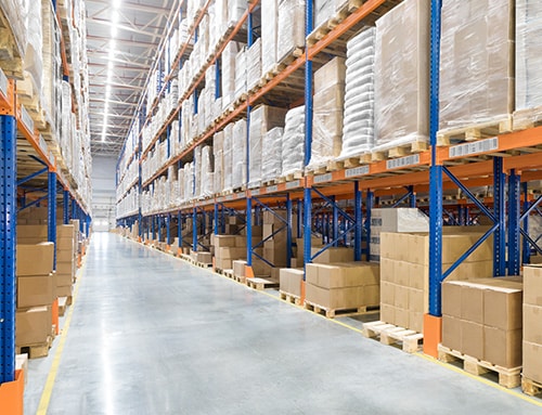 Secure warehouse storage of branded stock