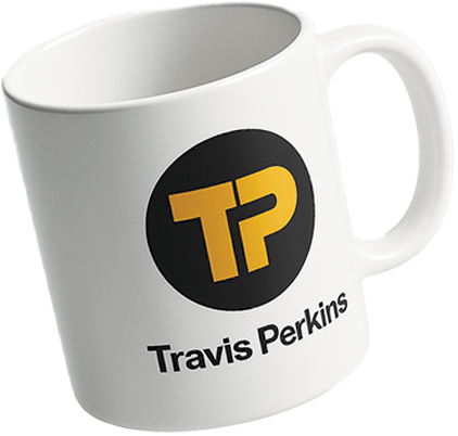 Branded Travis Perkins mug