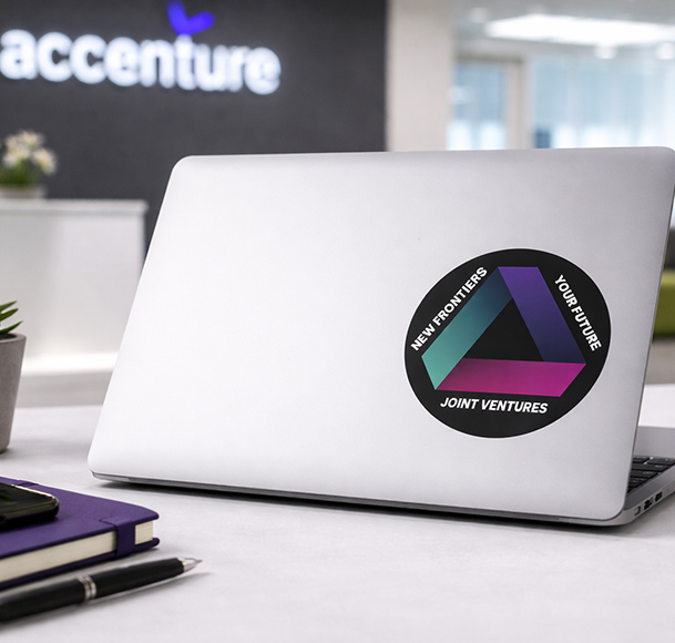 Accenture branded laptop sticker