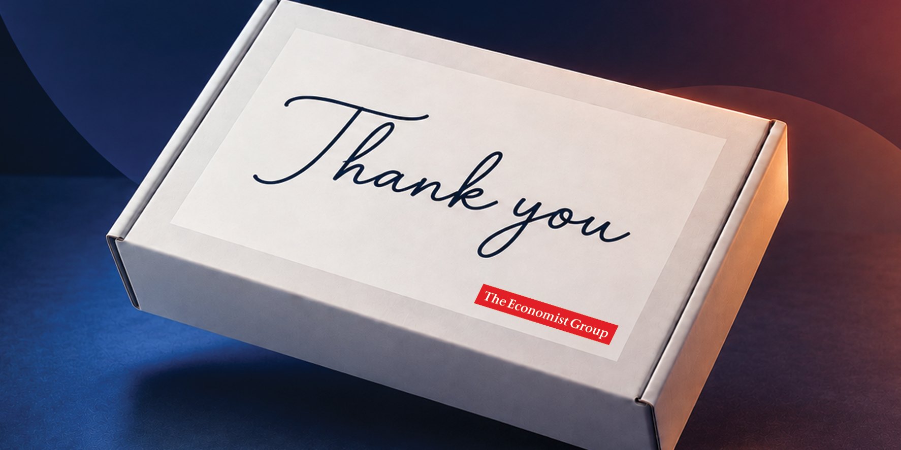 A branded thank you gift box